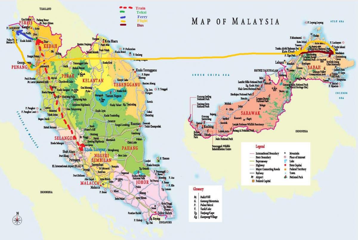 მალაიზიაში რუკა hd
