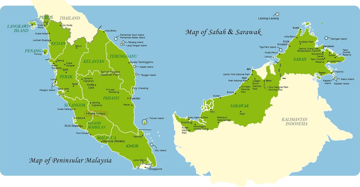 malaysia სრული რუკა