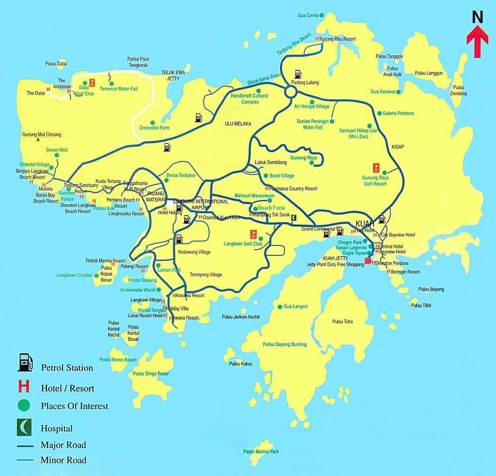 რუკა მალაიზია და langkawi