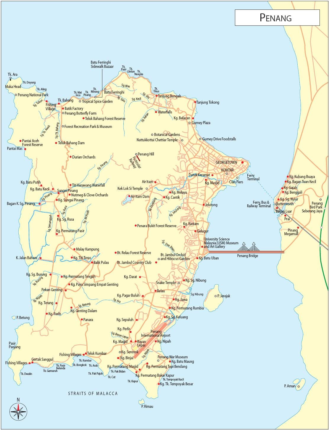 რუკა pulau pinang მალაიზია